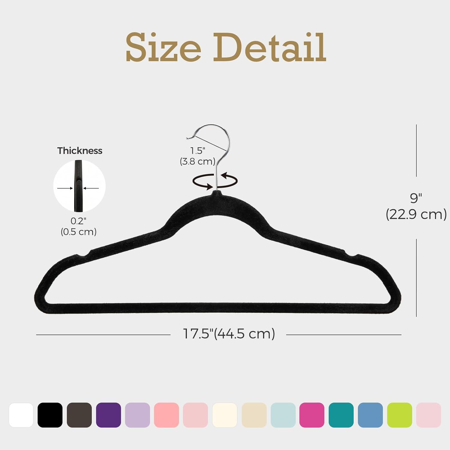 Black Velvet Hangers 60 Pack, Non Slip Clothes Felt Hanger Heavy Duty for Coat, Premium Slim Space Saving Suit