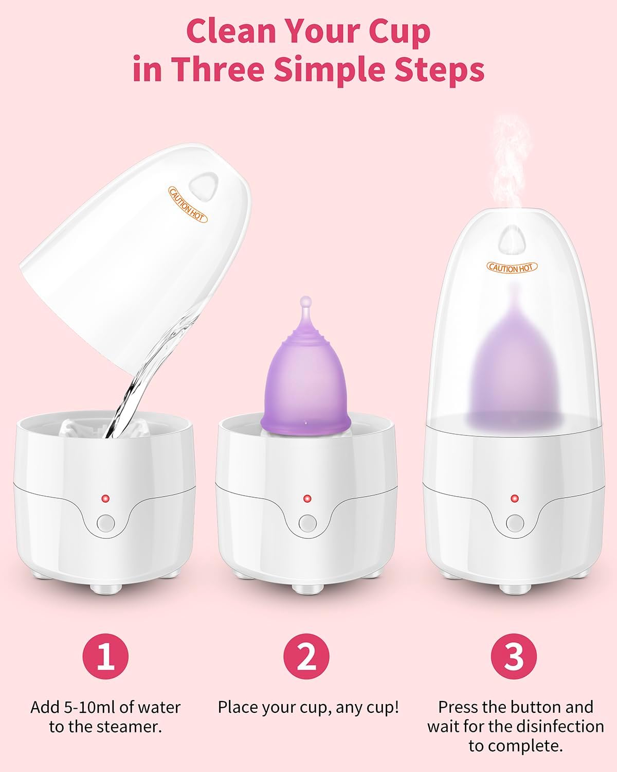 Reusable Menstrual Cup (Small & Large Size) Set of 2, Soft Silicone, Low or High Cervix, Safe Period Cup, Heavy &