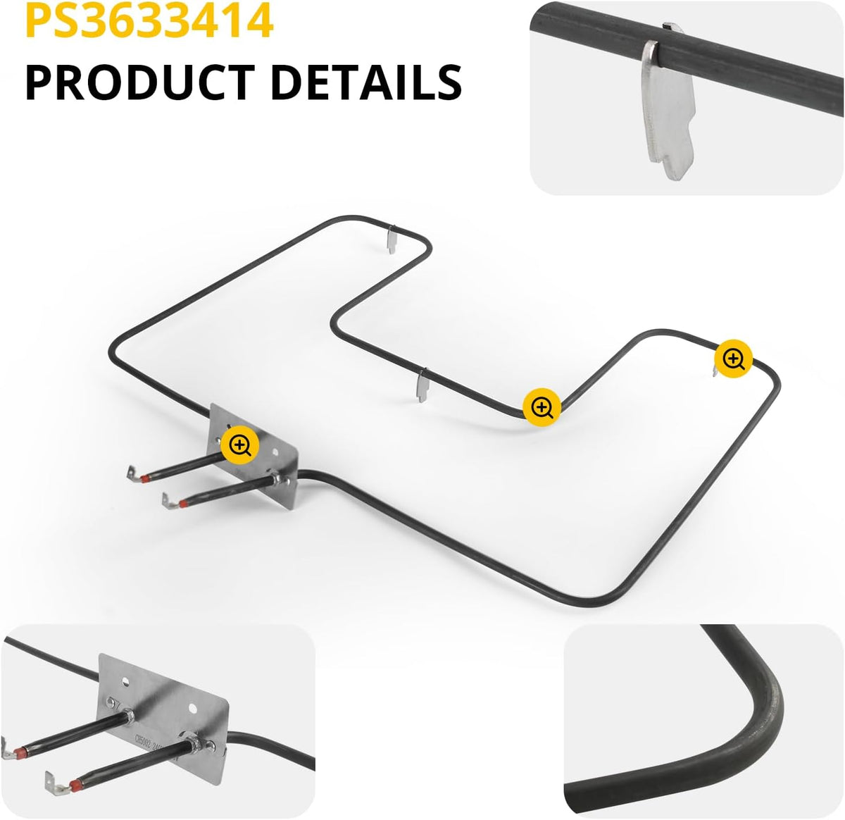 Bake Element Fits for Frigidaire AP5590131 PS3633414 Oven Range 318255006 318255002 5303310512 CH7865