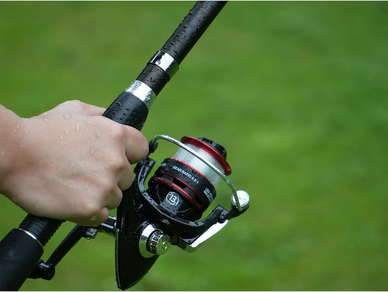 Fishing Pole Combo Set,2.1m/6.89ft 2PCS Collapsible Rods 2PCS Spinning Reels Lures Set Carrier Bag Carbon Fiber