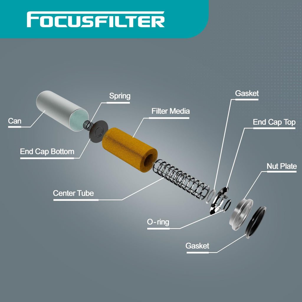 FOCUSFILTER 20430751 FF5507 OEM Grade Spin-On Fuel Filter, 3-Pack