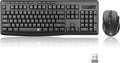Wireless Keyboard and Mouse Combo, 2.4G Full-Sized Ergonomic Computer Keyboard and 5 Level DPI Adjustable Wireless
