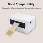 1.5 Inch Square Thermal Label Printer Stickers, Beige Gradient Self-Adhesive Direct Thermal Labels Stickers