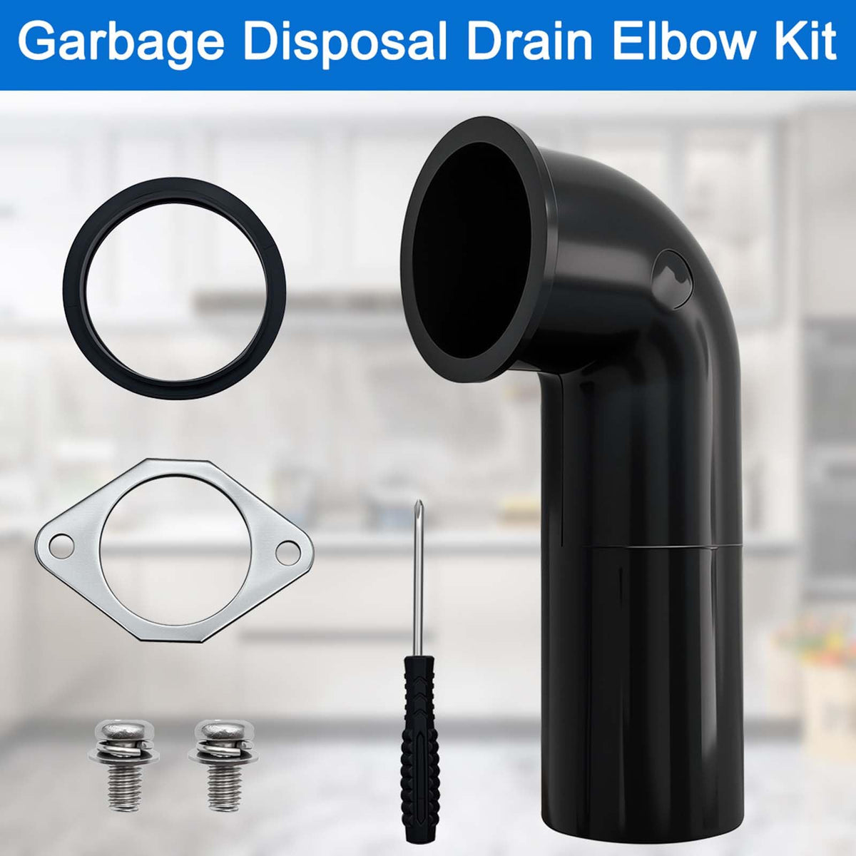 2 Set Garbage Disposal Drain Elbow Replacement Kit Garbage Disposal Drain