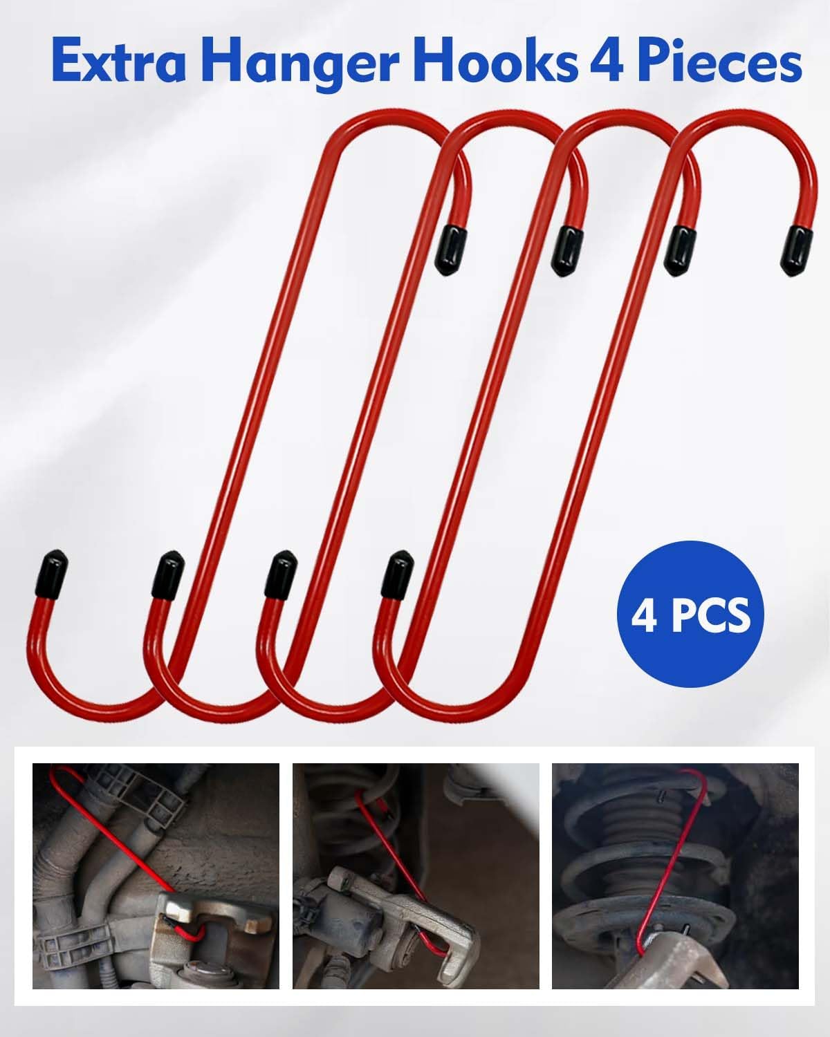 Upgraded Brake Caliper Compression Tool 4 in 1 Universal Caliper Piston Compressor Tool with 4 Brake Caliper Hangers