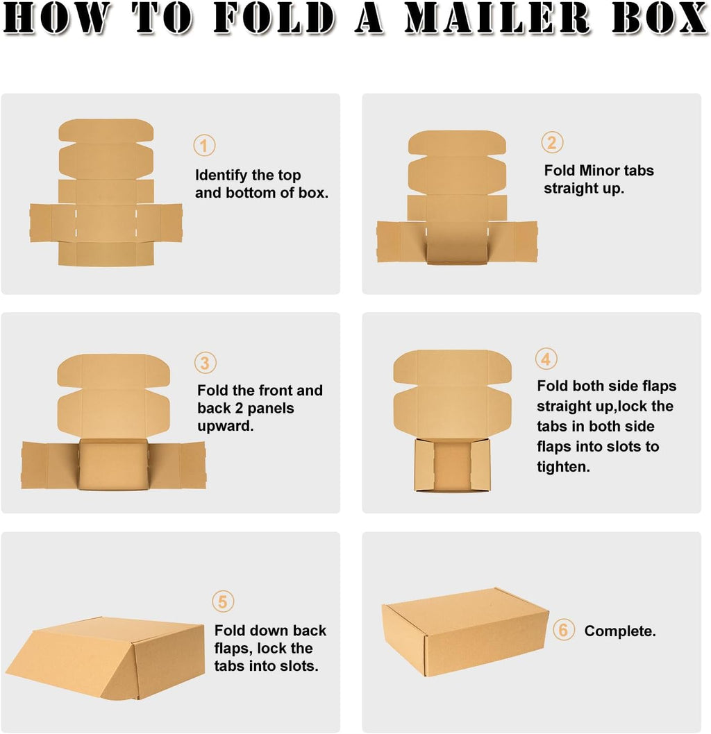 Shipping Boxes 9x6x2 inches Set of 25, Small Mailing Boxes Brown Cardboard Corrugated Mailer Boxes for Mailing Small