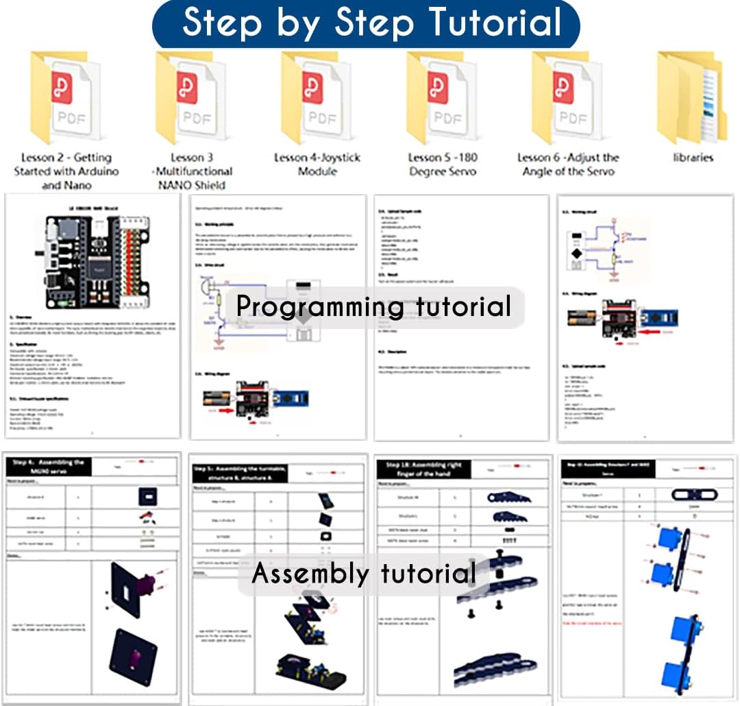 Robot Arm for Arduino, Smart Robot Building Kit That can Memorize and Repeat Movements for Beginners/Teens/Adults to