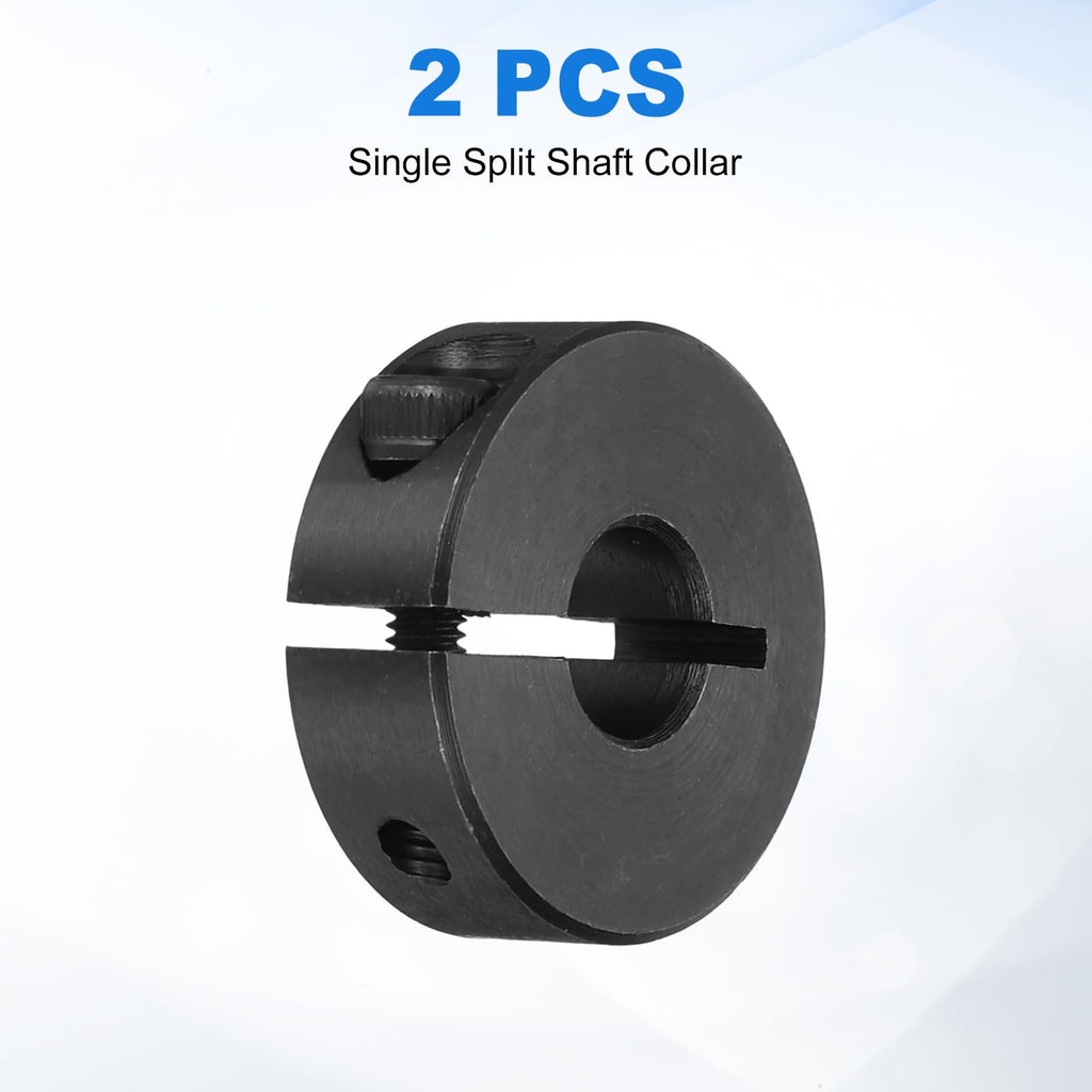 uxcell 2pcs Single Split Shaft Collar 10mm Carbon Steel Black Oxide