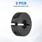 uxcell 2pcs Single Split Shaft Collar 10mm Carbon Steel Black Oxide