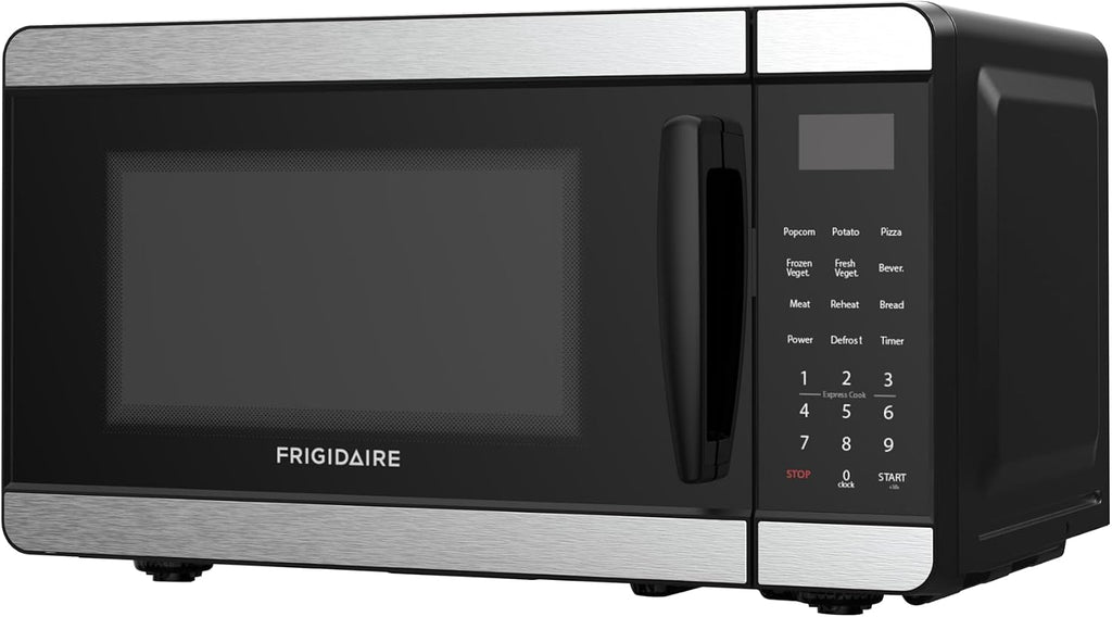 Countertop Microwave - Digital Control Panel - 6 Auto Cooking Settings - 10 Power Levels - Child Safety Lock - 0.7