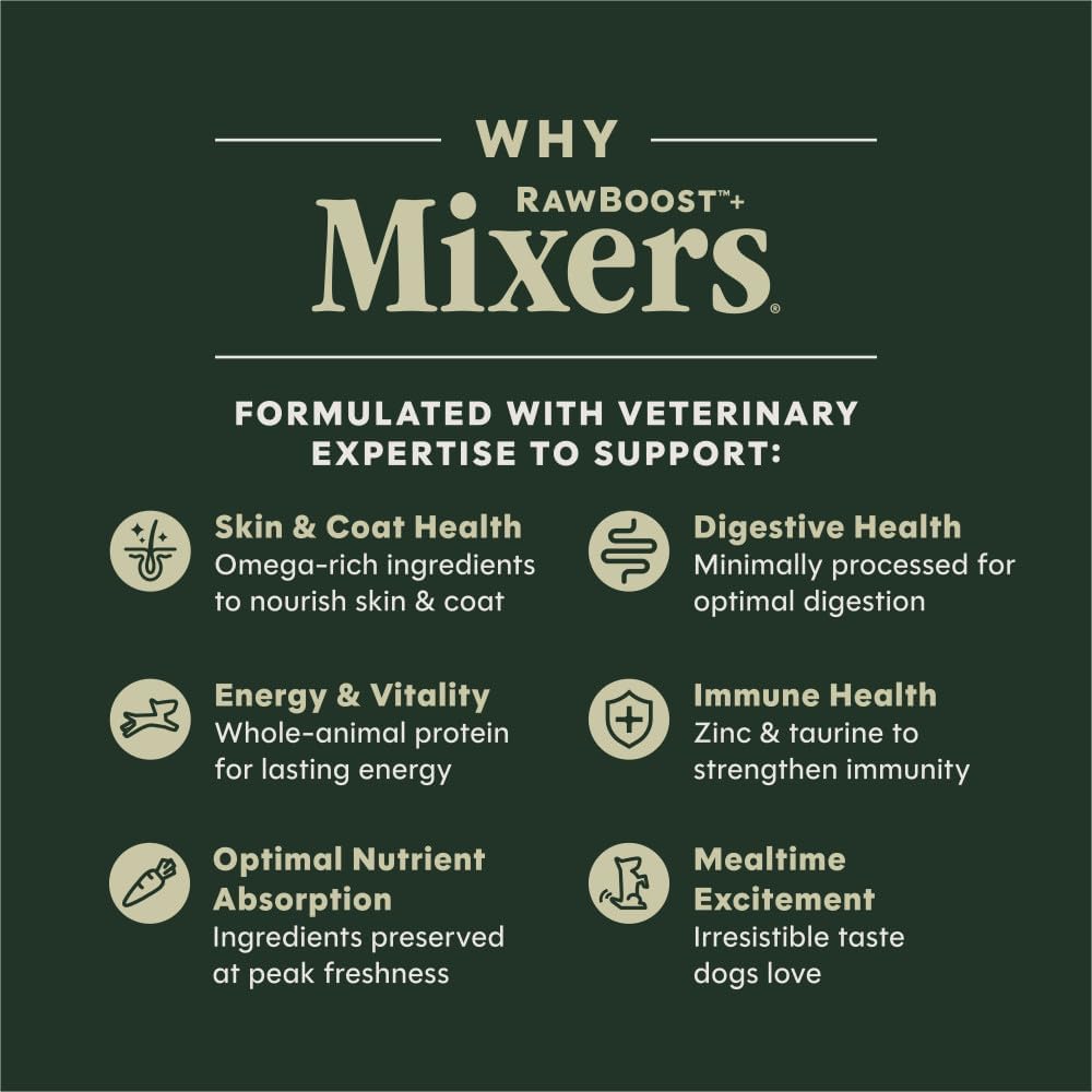 Raw Boost Mixers Skin & Coat Health Freeze-Dried Dog Food Topper, 12.5 oz. Bag