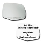 Passenger Side Mirror Replacement Glass + Full Pad for 16-22 Pilot