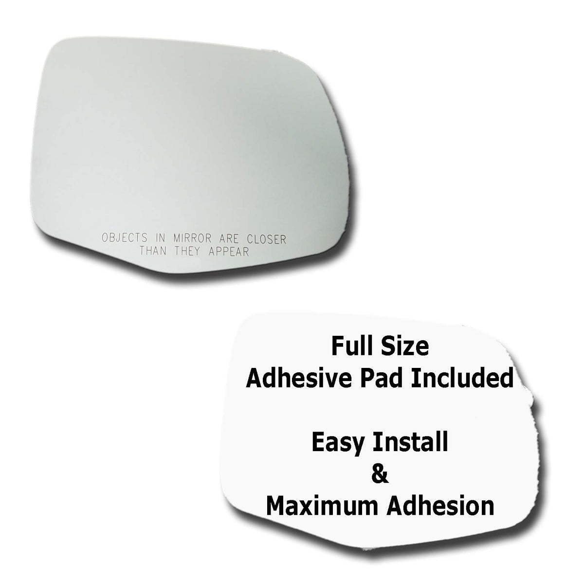 Passenger Side Mirror Replacement Glass + Full Pad for 16-22 Pilot