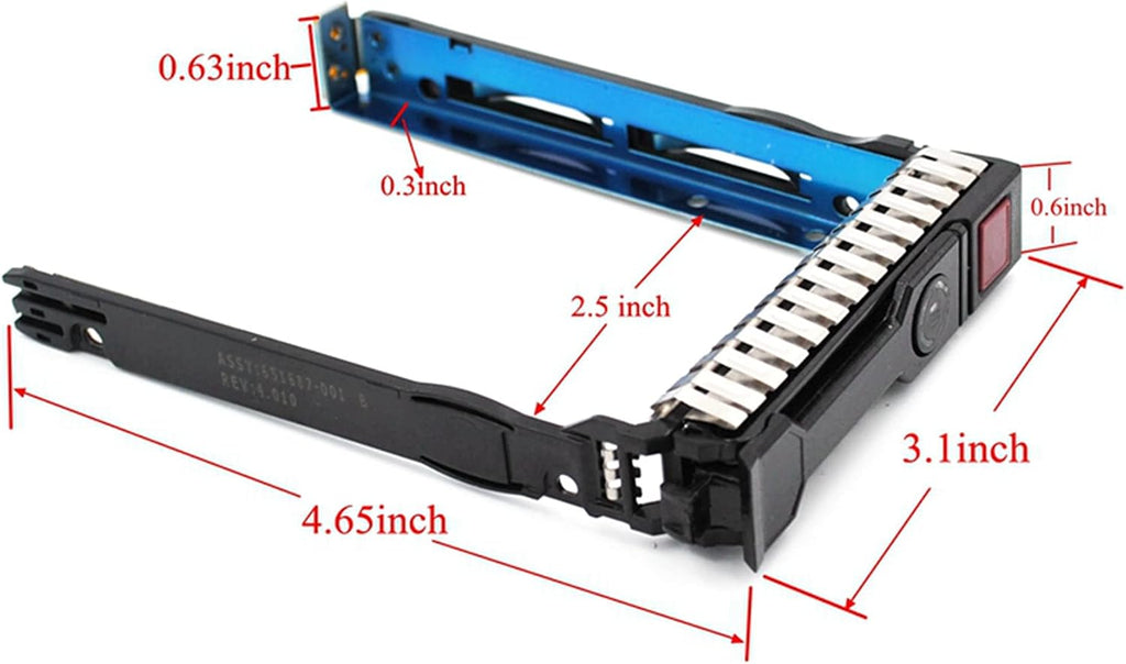 8-Pack 2.5"651687-001 Hard Drive Tray Caddy Compatible with HP G8 G9 Server