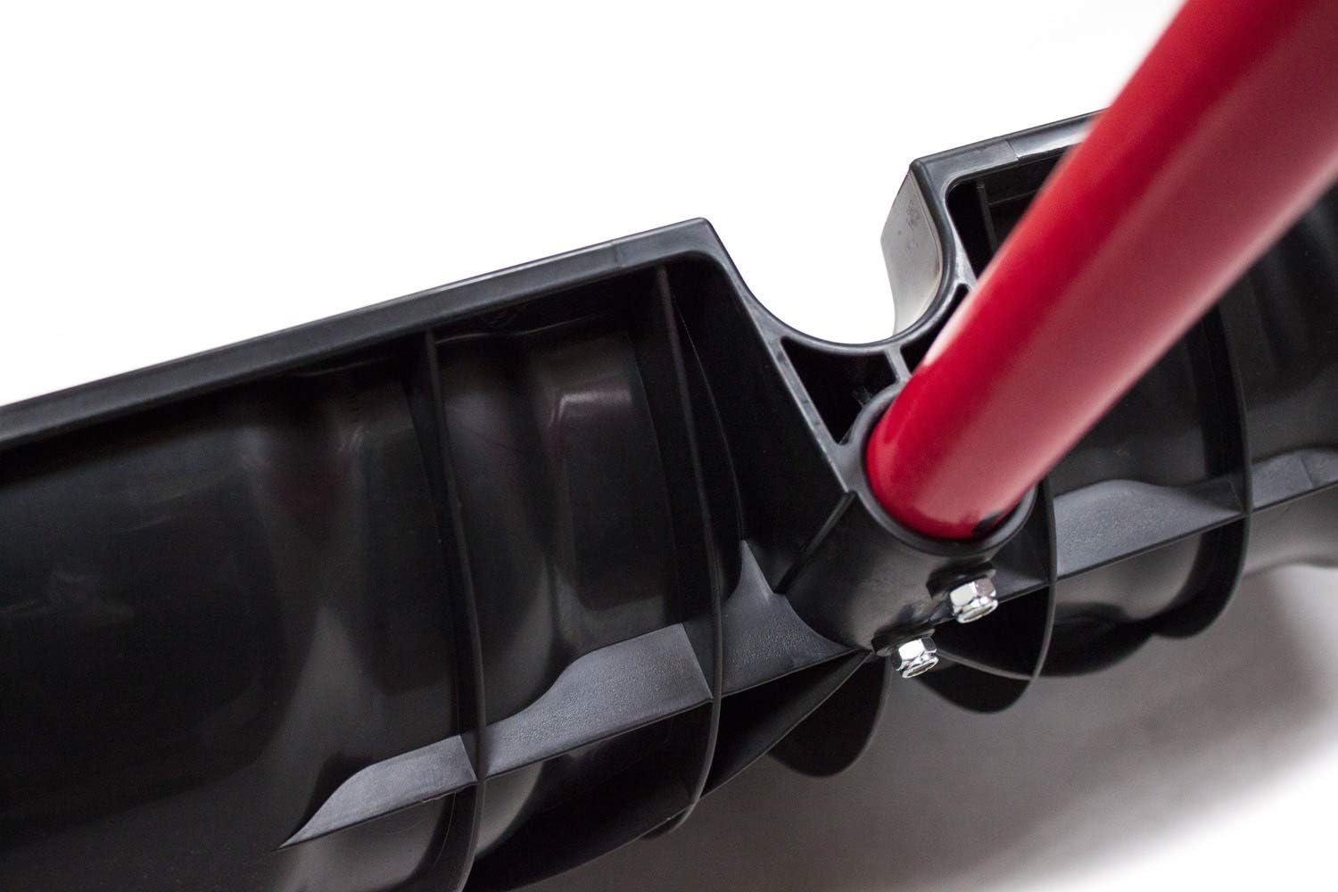 22" Combo Snow Shovel Pusher Fiberglass Handle, Made in USA | Top-grade poly; head 12.75"x22"x4.5"; 56" length;