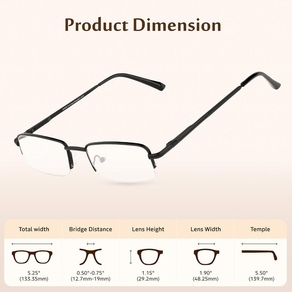 9509 Reading Glasses 1/3 PK, Men and Women +1.00-4.00
