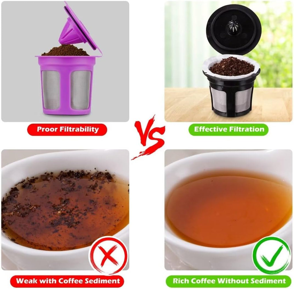 Disposable Paper Coffee Filters, Keurig K Cup Paper Filters for Keurig Single Brewer Reusable Cups, K-cup Coffee