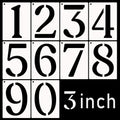 DXCYZ 3 Inch Large Number Stencils Kit 0-9 Address Number Stencil, 10PCS Reusable Plastic Painting Number Templates
