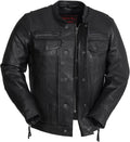 Mens Motorcycle Leather Riding Jacket | Leather Motorcycle Biker Jacket Men (XL)