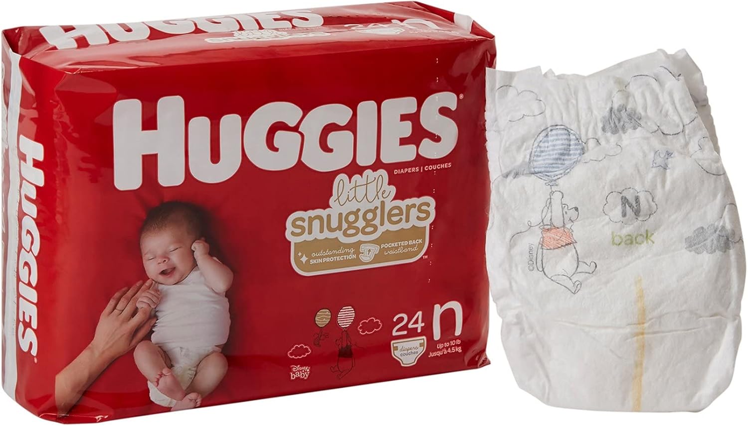 Kimberly Clark 52238 - Diaper Huggies Nwbrn, 24 Count, Unisex Incontinence Protector