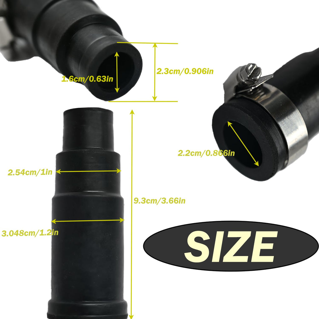 Dishwasher Drain Hose Adapter Kit with Inlet Connector, Hose Clamp, and Spring Clamps, Dishwasher Connector Kit Compatible with Insinkerator Garbage Disposals