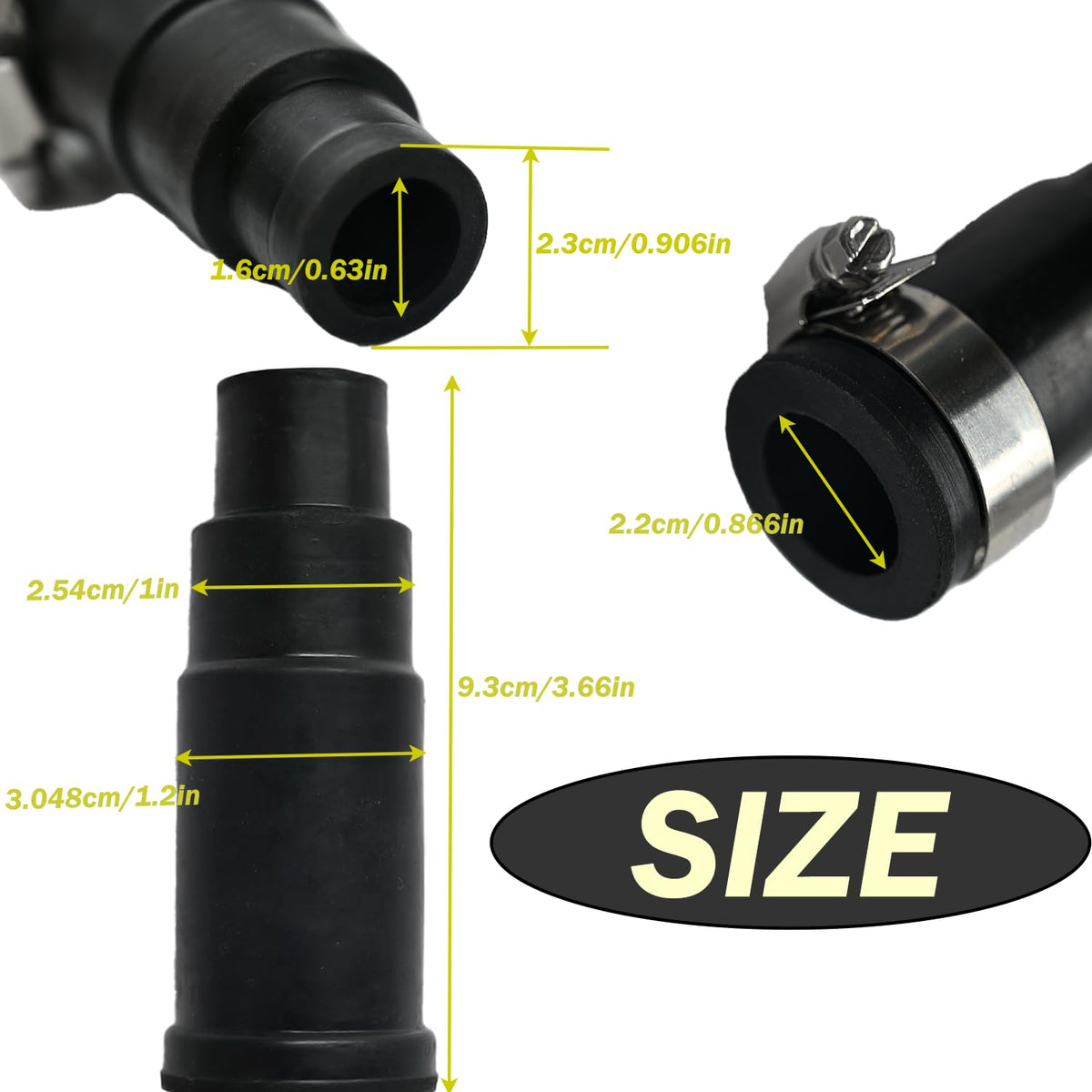 Dishwasher Drain Hose Adapter Kit with Inlet Connector, Hose Clamp, and Spring Clamps, Dishwasher Connector Kit Compatible with Insinkerator Garbage Disposals