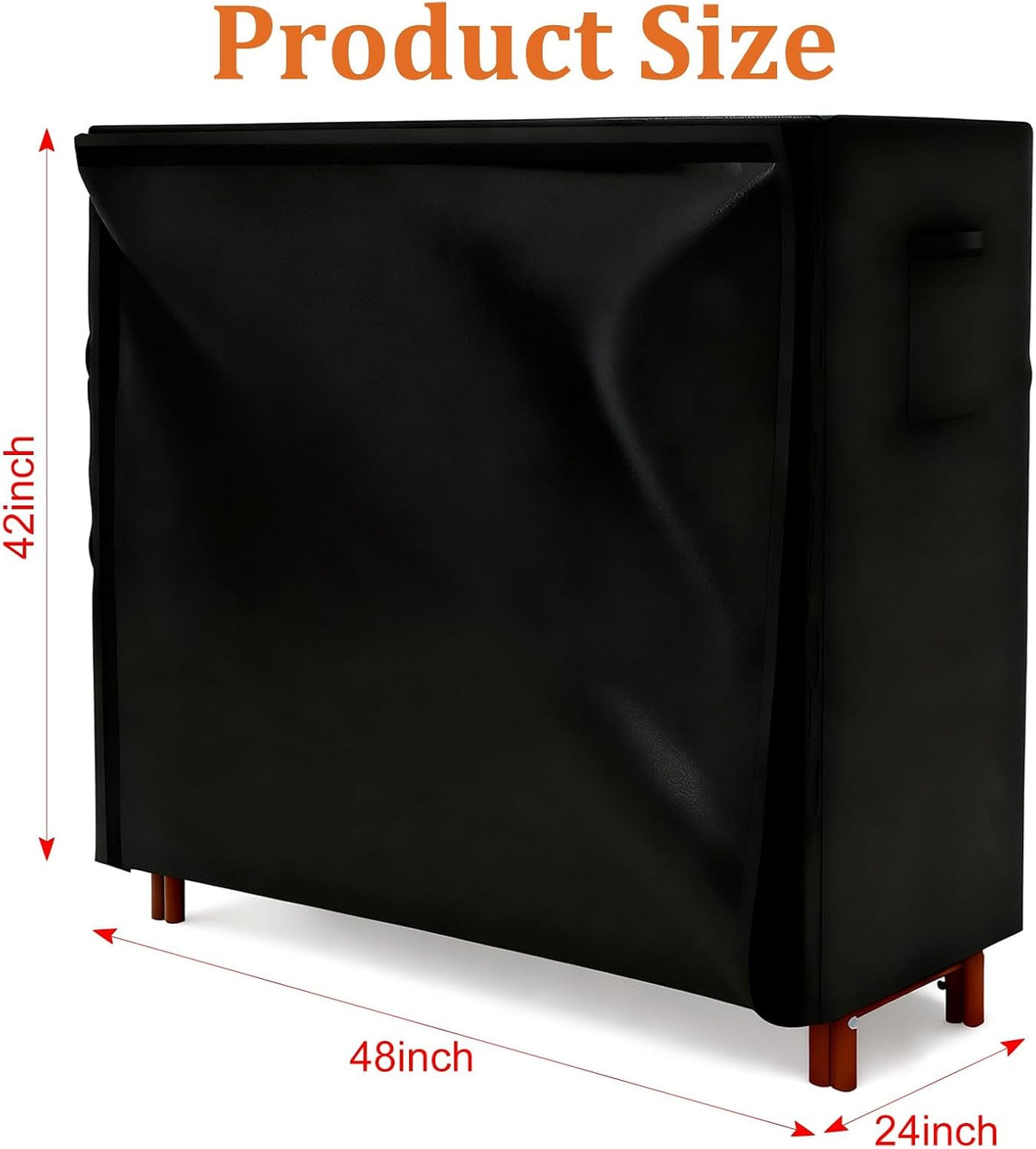 4FT Firewood Cover, Heavy Duty 420D Logs Store Rack Cover Waterproof Large Capacity, Outdoor and Indoor Wood Holder