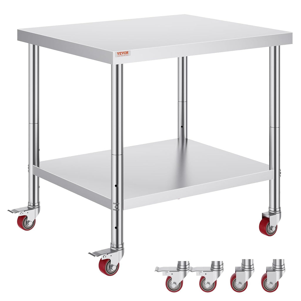Stainless Steel Work Table 36 x 30 x 34 Inch Food Prep Worktable
