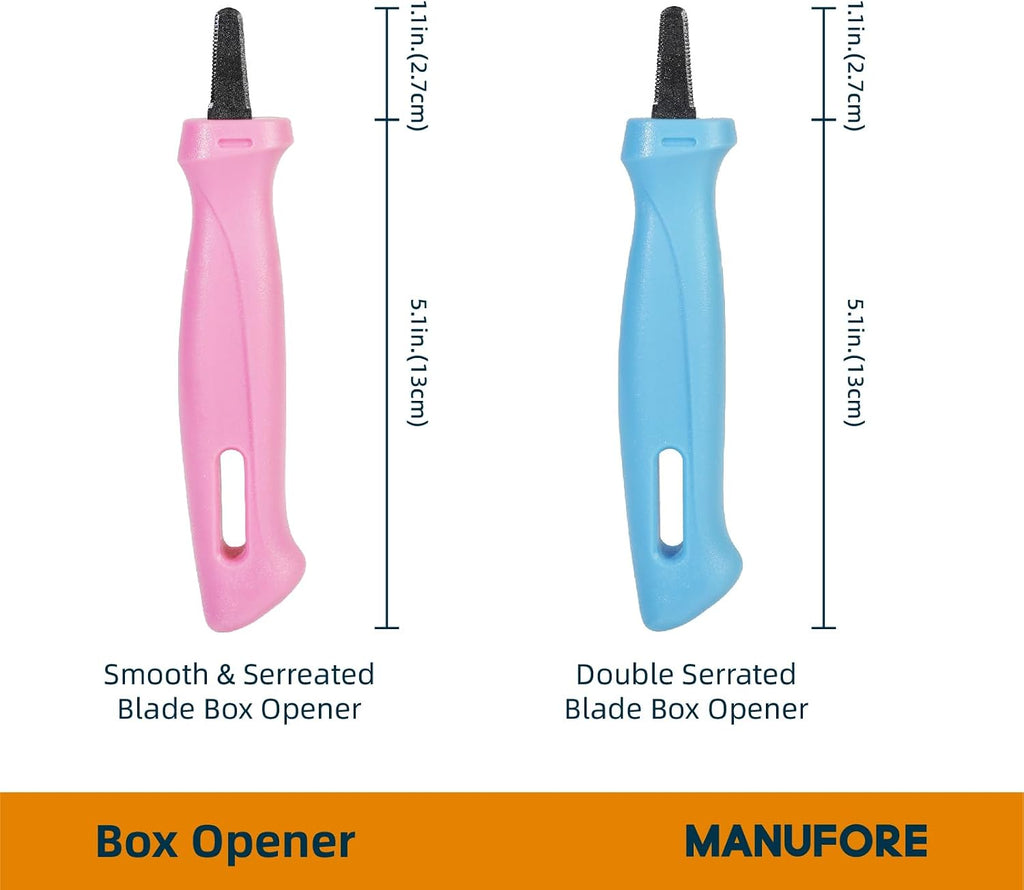 2 Pack Safety Box Opener, Rounded Safety Tip Package Cutter Set
