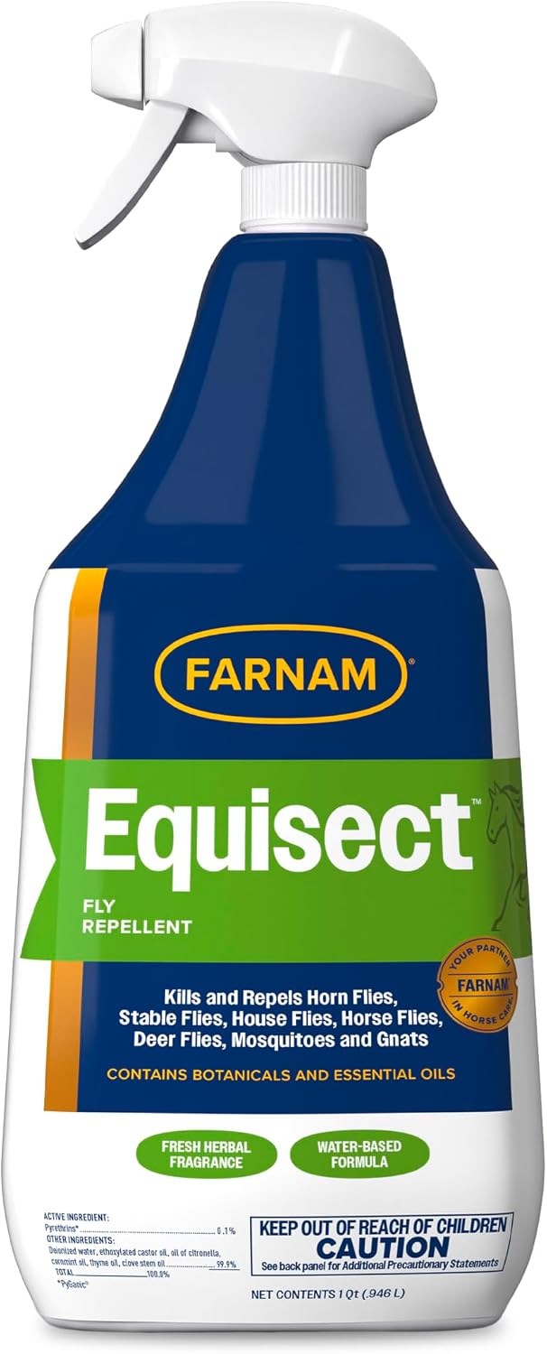 Equisect Water-Based Botanical Fly Repellent for Horses, 32 oz
