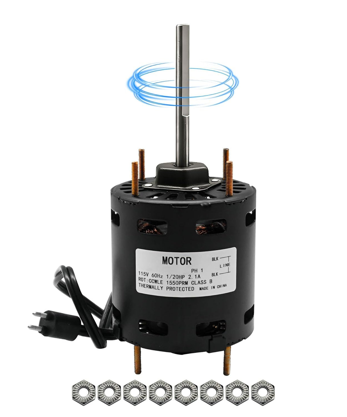 D1124 3.3" Shaded Pole Open Fan Motor Replacement