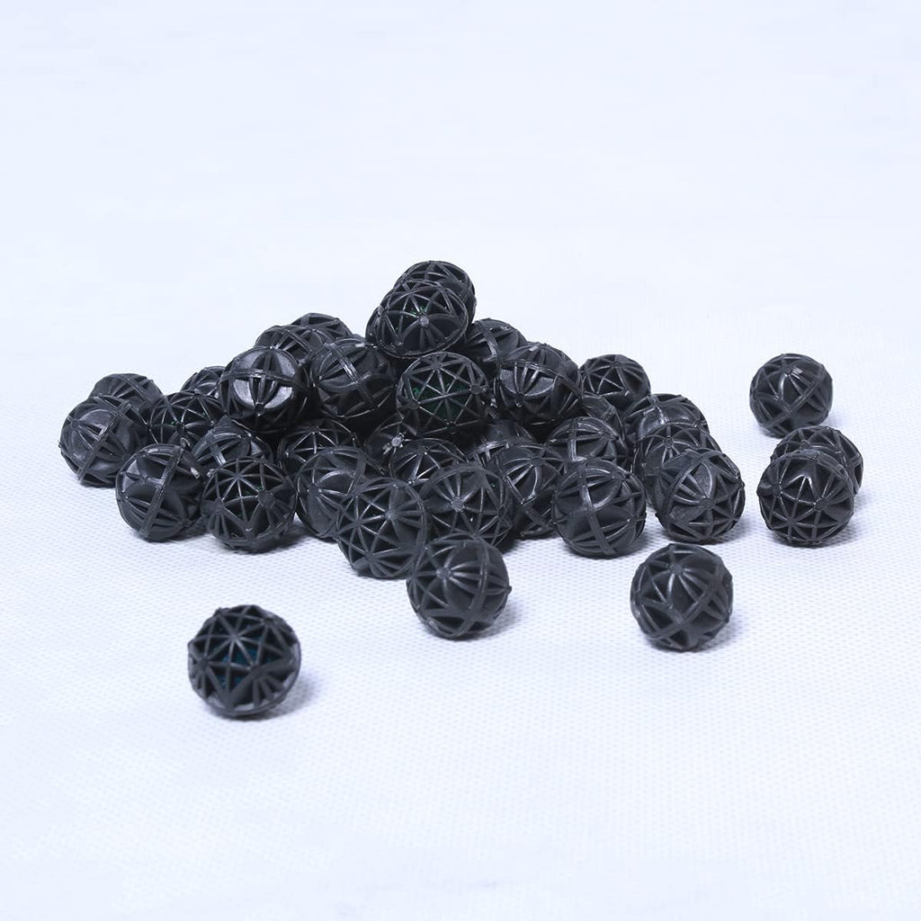 Aquarium 0.6" Bio Balls 100pcs for Fish Tank Pond Canister Filter Media