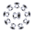 Newwish GT2 Idler Pulley 20 Toothless Bore 5mm Width 10mm GT2 Idler 20T for 3D Printer 9mm/10mm Width GT2 Timing Belt.(10pcs)