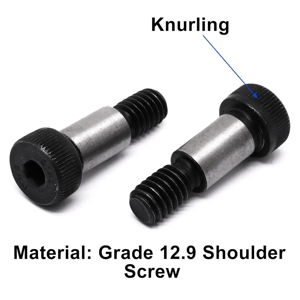 6Pcs Alloy Steel Shoulder Bolt 1/4" Shoulder Dia,1/2" Shoulder Length,10-24 UNC Thread