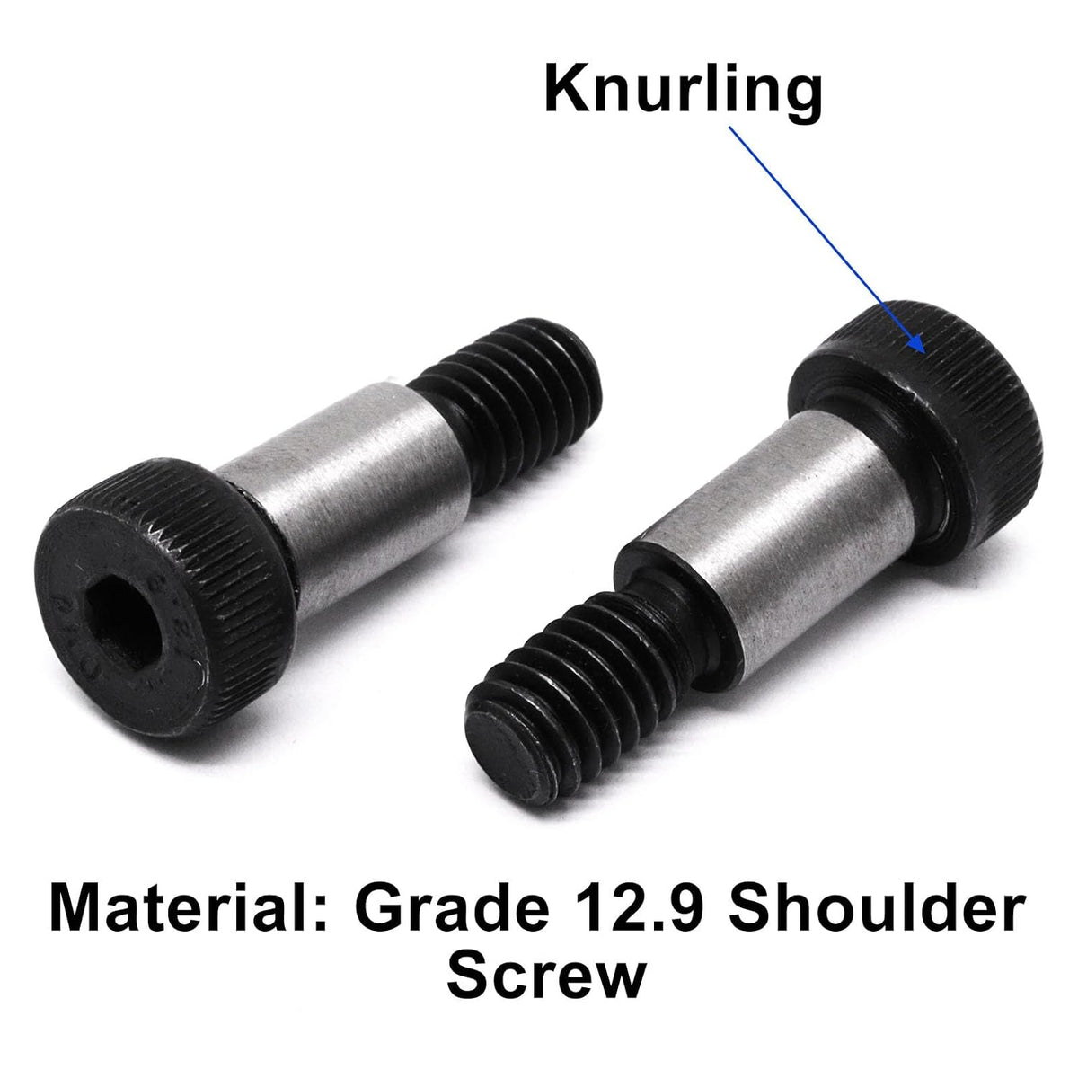 6Pcs Alloy Steel Shoulder Bolt 1/4" Shoulder Dia,1/2" Shoulder Length,10-24 UNC Thread