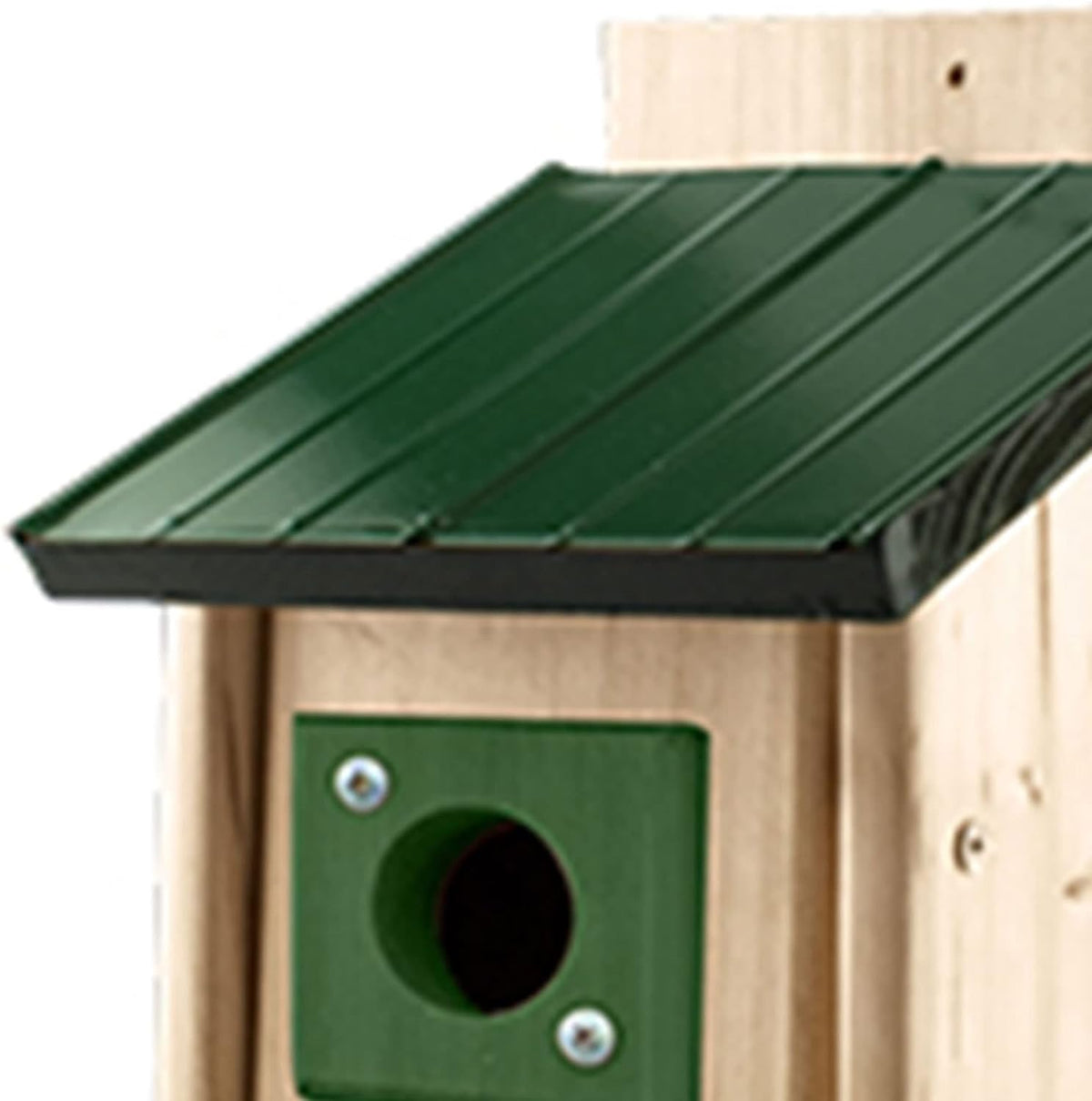 Outdoor Bluebird Weather Resistant Natural Cedar Nesting Bird House Box with Predator Guard, Easy Open Latch, and