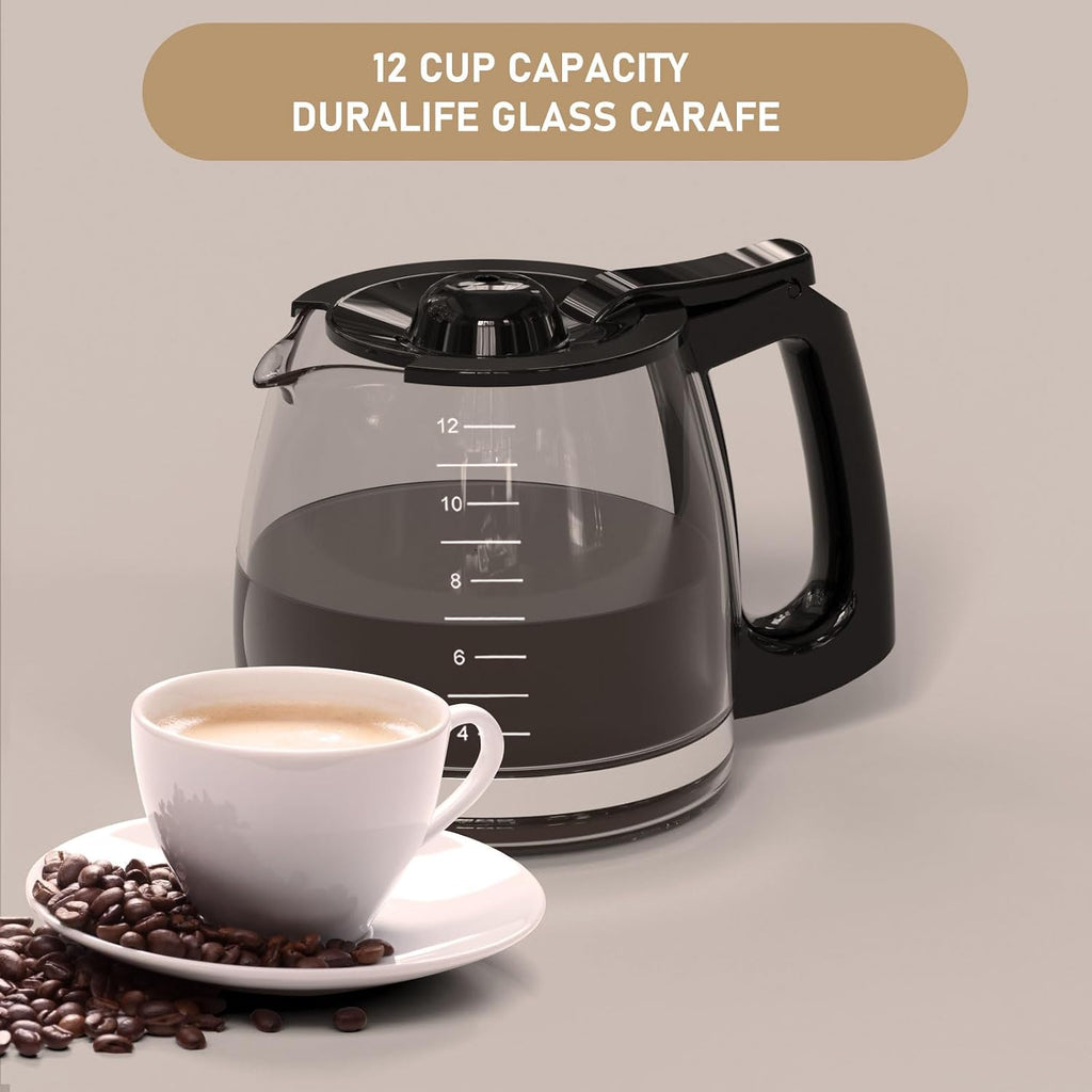 12-Cup Replacement Coffee Carafe Compatible with Hamilton Beach Coffee maker Pot 49902, 49915, 49905C, CM4309, 49317