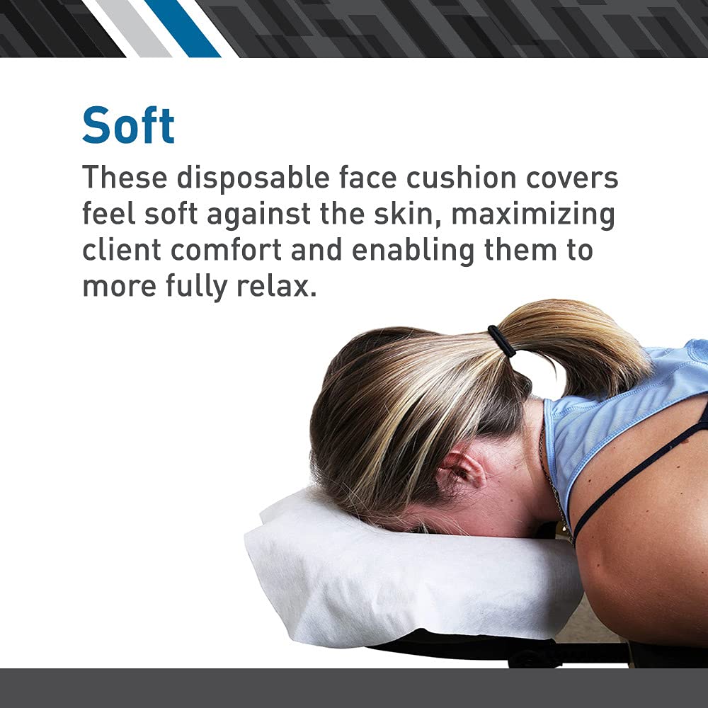 Disposable Face Cradle Covers - 1 Pack of 100 Sheets - Medical-Grade, Ultra Soft, Luxurious, Non-Sticking Massage