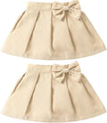 Newborn Baby Girls' Uniform Bow Pleated Skort Summer Casual Cute Y2k Skirts | Newborn Baby Uniform Bow Pleated Skort
