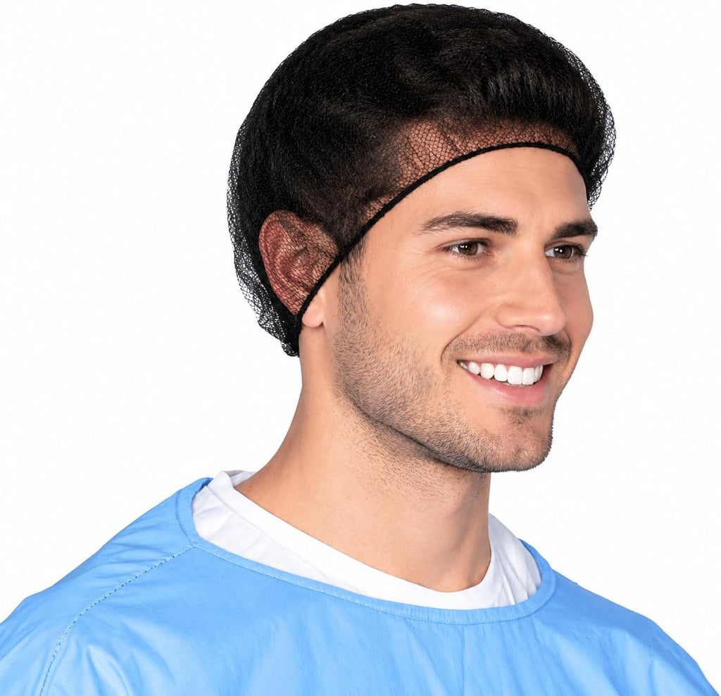 Disposable Hair Nets Food Service Nylon Caps Breathable Honeycomb