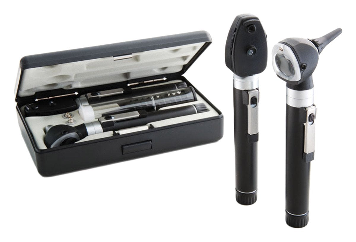 Otoscope/Ophthalmoscope Diagnostic Set, Pocket Size, Xenon Lamp, 2.5V, Hard Case, Diagnostix 5110N, Black