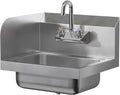 15" x 17" Hand Sink, Left Side Splash Guard, Gooseneck Faucet, NSF