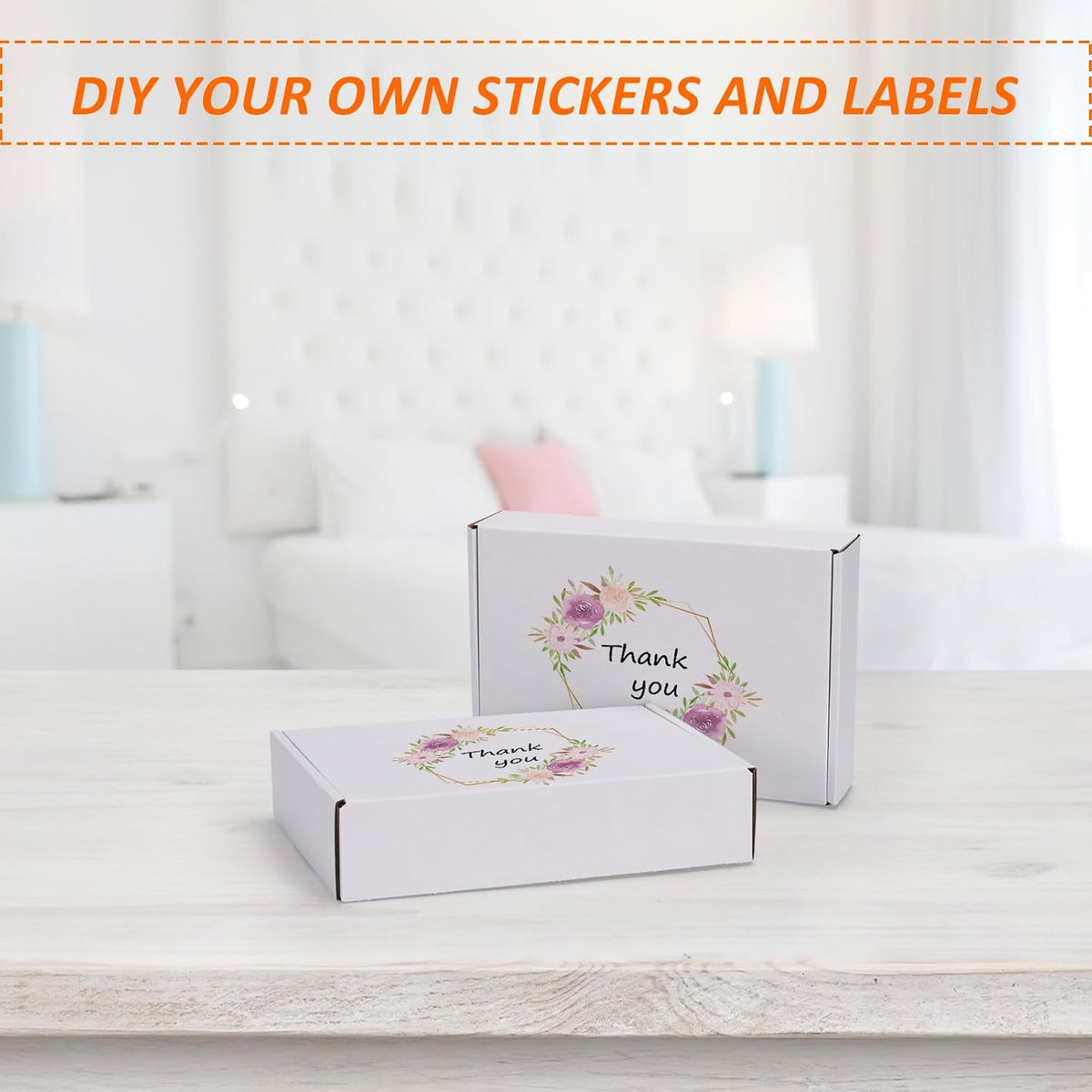 9x6x2 Shipping Boxes Set of 30, White Corrugated Cardboard Mailer Box for Packing Small Business