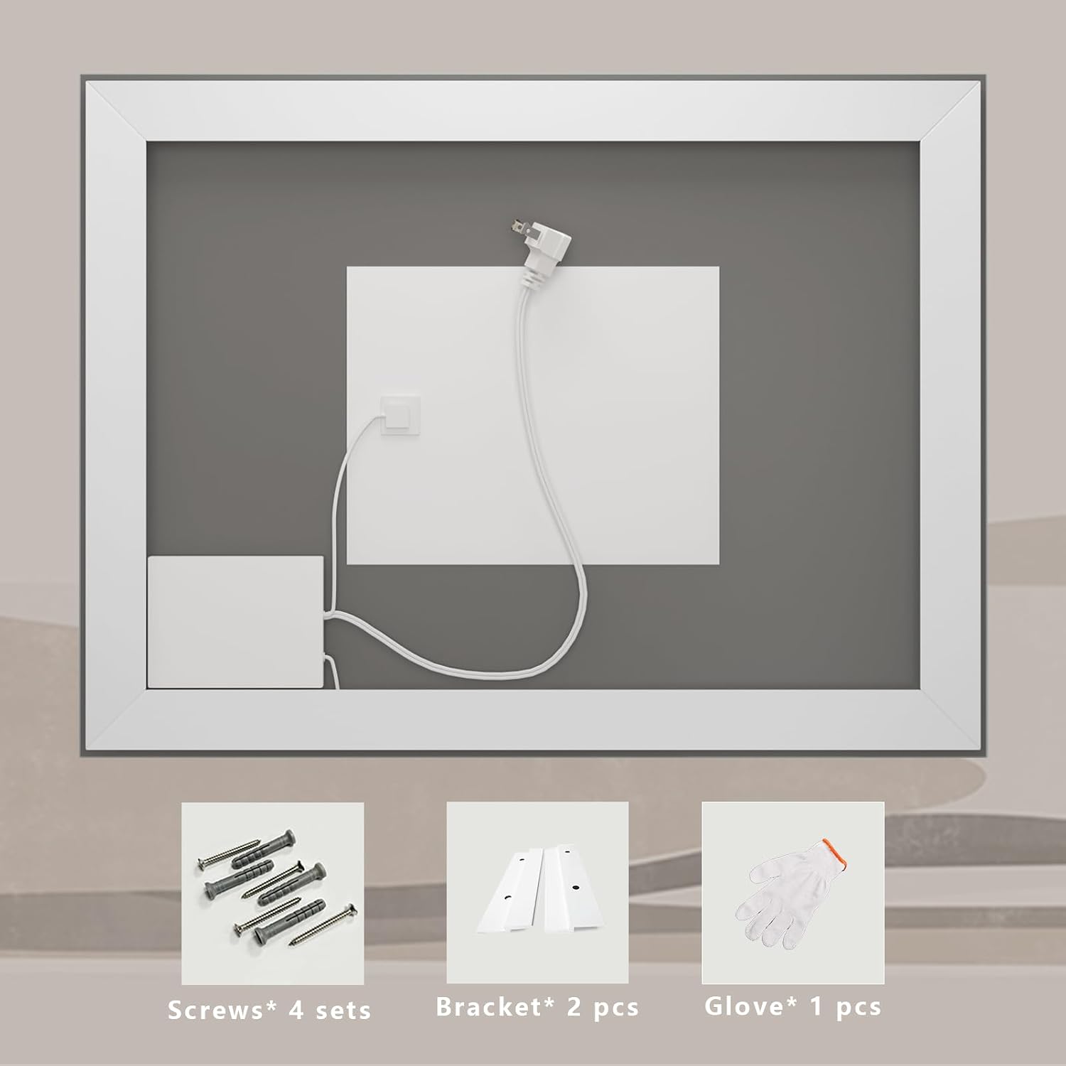 40x36 LED Lighted Bathroom Mirror for Vanity | Front Light and Backlit, Anti-Fog, Memory, 3 Color, Tempered Glass