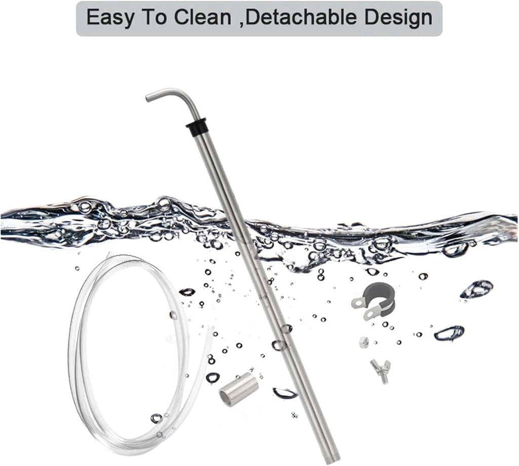 Compatible With Universal Stainless Steel Auto Siphon Racking Cane, Homebrew Beer & Wine Transfer Syphon Tube With 1