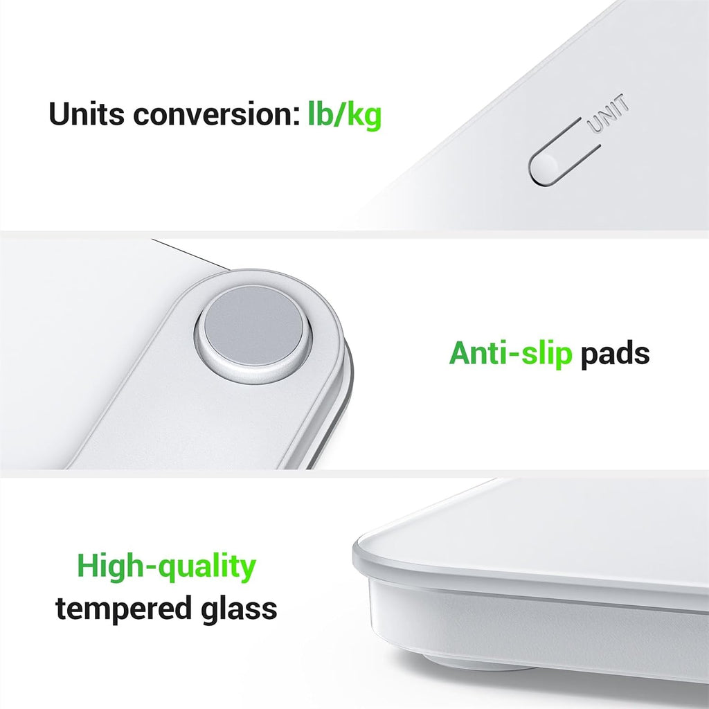 Bathroom Scale for Body Weight, Highly Accurate Digital Weighing Machine for People, Upgraded Batteries Included