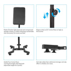 Tattoo Armrest Stand, Tattoo Arm Rest Stand Adjustable, Tiltable Thickened Black Leather Cushion, Stable Four Corner