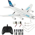 RC Plane Remote Control Airplane 2.4Ghz DIY 2 Channels Remote Control Airplane Built in 6-Axis Gyro, A380 RC Aircraft