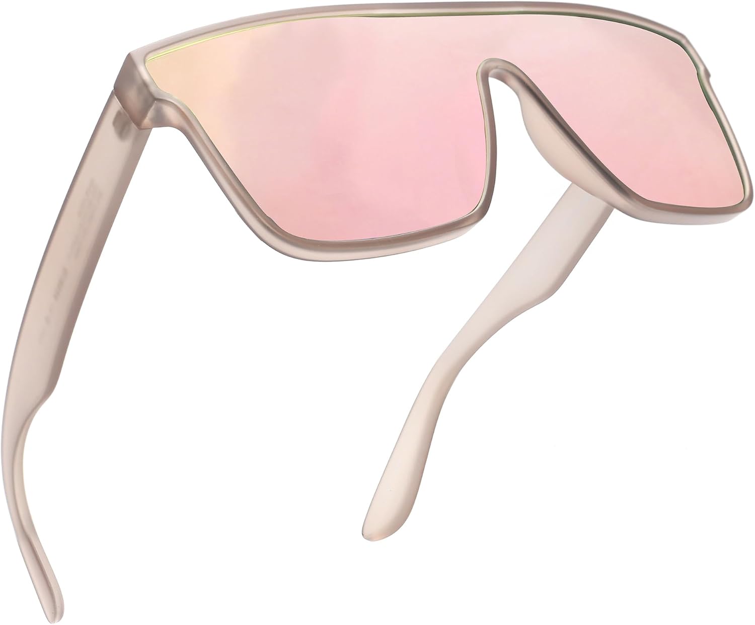 Oversized Square Polarized Sunglasses for Men Women | One Piece Lens, Lightweight, Shield Shades, UV400 Protection