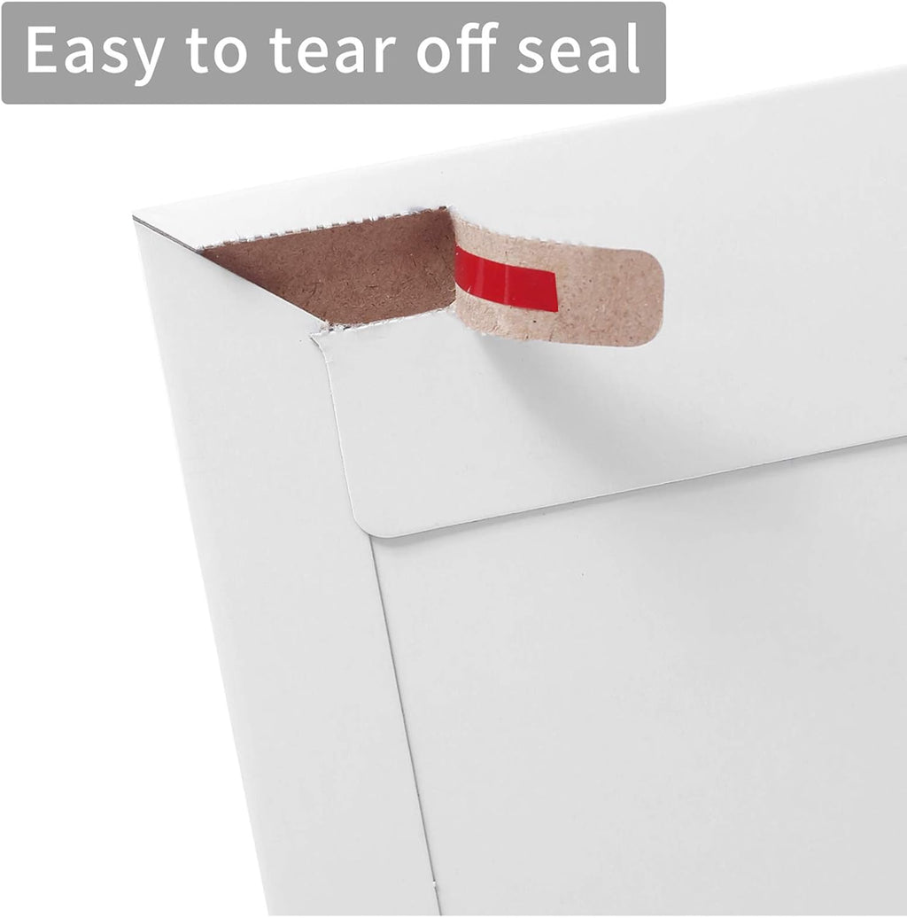 25 Pack Rigid Mailers 6.25 x 8.25 inches, Self Seal Photo Document Mailers Premium Cardboard Keep Flat Envelopes for